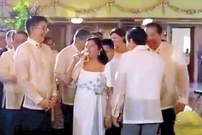 First Lady takes Chiz’s wine glass at Palace reception