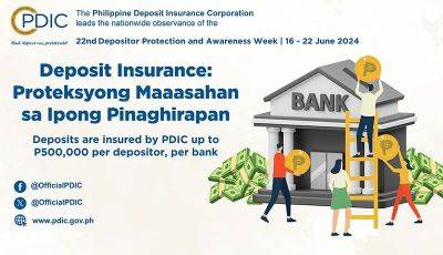 Deposit insurance: The reliable protection for your hard-earned bank deposit - philstar.com - Philippines - city Manila, Philippines