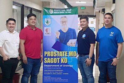 Free prostate check-up for Las Piñas, Parañaque, Muntinlupa residents - philstar.com - Philippines - city Muntinlupa - city Manila, Philippines