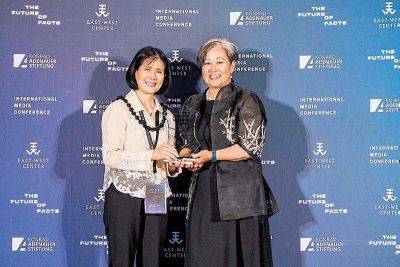 Pia LeeBrago - International - East-West Center honors STAR editor-in-chief - philstar.com - Philippines - Usa - Thailand - Hong Kong - Washington - Pakistan - state Hawaii - city Hong Kong - city Manila, Philippines - Papua New Guinea