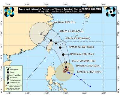 Arlie O Calalo - Tropical Storm Carina continues to intensify - manilatimes.net - Philippines - city Santa Ana - city Manila, Philippines