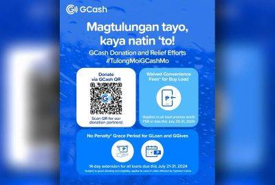 GCash extends assistance to users affected by Typhoon Carina - philstar.com - Philippines - city Manila, Philippines