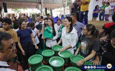 Rex Gatchalian - Javier Joe Ismael - Senate spouses hold relief operation - manilatimes.net - city Marikina