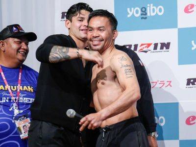 Manny Pacquiao - Dino Maragay - Ryan Garcia steals the show at Pacquiao-Anpo weigh-in - philstar.com - Usa - Japan - city Tokyo, Japan