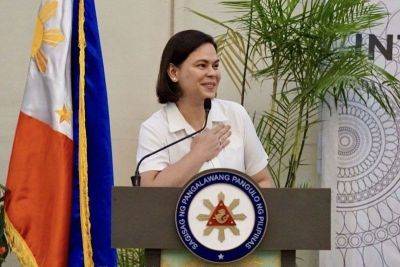 Sara Duterte - Diana Lhyd Suelto - Rommel Marbil - Vice President Sara cries ‘political harassment’ over removal of police security - philstar.com - Philippines - Germany - city Manila, Philippines