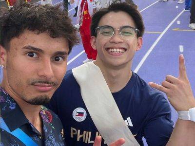 John Bryan Ulanday - Paris Olympics - Aira Villegas - Carlos Yulo - Summer Games - Yulo, fellow gymnast Jake Jarman cross paths anew at Paris Olympics closing - philstar.com - Philippines - Usa - France - Britain - city Los Angeles - city Paris - city Manila, Philippines