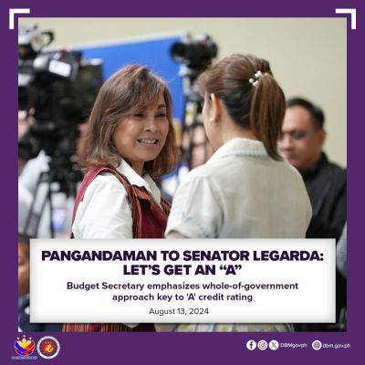 PANGANDAMAN TO SENATOR LEGARDA: LET’S GET AN “A”