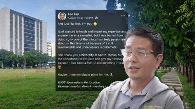 Isko Moreno - ‘It hurts’: Some UST instructors lose teaching load over health permit policy - rappler.com - Philippines - city Santo - city Manila, Philippines