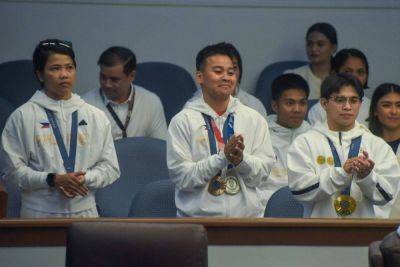 Pia Cayetano - Carlo Paalam - Paris Olympics - Bernadette E Tamayo - Dottie Ardina - Eumir Marcial - Emma Malabuyo - Carlos Yulo - Bianca Pagdanganan - Ramon Revilla-Junior - Kayla Sanchez - Hergie Bacyadan - Samantha Catantan - Lauren Hoffman - John Ceniza - John Cabang Tolentino - Senate confers medal of excellence on Yulo - manilatimes.net - Philippines - Poland - city Sanchez - city Manila, Philippines