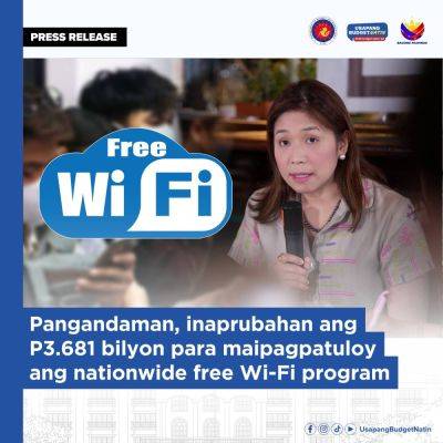 Pangandaman approves P3.681 billion to continue nationwide free Wi-Fi program