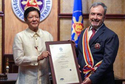 Luc Veron - Helen Flores - President Marcos confers Order of Sikatuna on outgoing European Union envoy - philstar.com - Philippines - Eu - region Bangsamoro - city Manila, Philippines