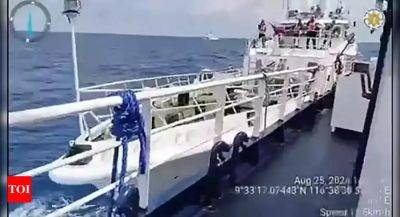 Sabina Shoal - Philippines accuses China of ramming vessel, using water cannons in South China Sea - timesofindia.indiatimes.com - Philippines - China