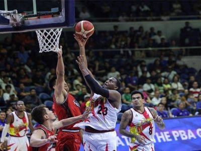 June Mar Fajardo - Ralph Edwin Villanueva - Jericho Cruz - Troy Rosario - Kris Rosales - Ricky Ledo - San Miguel's Adams erupts for 50 as Beermen pummel import-less Bossing - philstar.com - Philippines - county San Miguel - Jordan - city Manila, Philippines