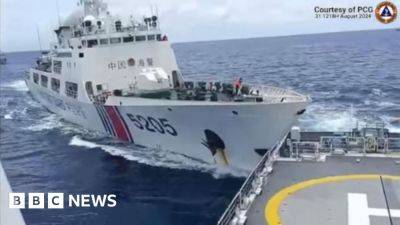 Jay Tarriela - Teresa Magbanua - International - China and Philippines trade blame as ships collide - bbc.co.uk - Philippines - Usa - Malaysia - Vietnam - China - Taiwan - Brunei - city Beijing