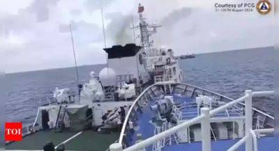 Jay Tarriela - Teresa Magbanua - International - Watch: Philippines and Chinese vessels collide in South China Sea - timesofindia.indiatimes.com - Philippines - Usa - Malaysia - Vietnam - China - Taiwan - Brunei - city Beijing