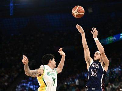 Ralph Edwin Villanueva - Paris Olympics - Anthony Edwards - Joel Embiid - Kevin Durant - Anthony Davis - Devin Booker - Basketball - USA hammers Brazil to enter Olympic basketball semis - philstar.com - Philippines - Usa - Japan - Brazil - France - Germany - Serbia - city Manila, Philippines