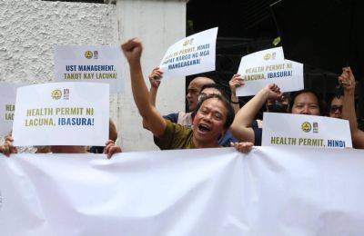 Aric John Sy Cua - Honey Lacuña - UST workers decry 'unjust' ordinance - manilatimes.net - Philippines - county Hall - city Santo - city Manila