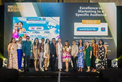 Watsons celebrates big wins at Marketing Excellence Awards Philippines 2024