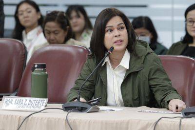 Sara Duterte - Gloria Macapagal - May I (I) - Joel Chua - Rolando Valeriano - Dominique Nicole Flores - VP Sara Duterte refuses to take oath, skips questions at House inquiry on fund use - philstar.com - Philippines - city Manila, Philippines