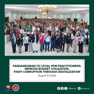 Pangandaman to local PFM practitioners: Improve budget utilization, fight corruption through digitalization