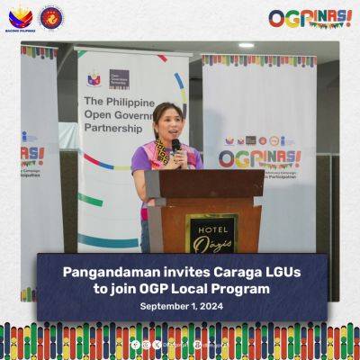 Pangandaman invites Caraga LGUs to join OGP Local Program - dbm.gov.ph - Philippines - city Sana - city Quezon - city Butuan - region Caraga - city Baguio - city Tagbilaran - city Governance