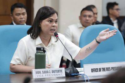 VP Sara's absence stalls OVP budget debate