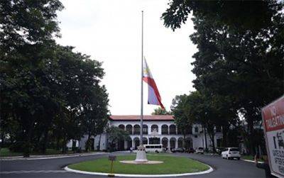 Lucas Bersamin - Helen Flores - September 3 declared Day of National Mourning - philstar.com - Philippines - city Manila, Philippines