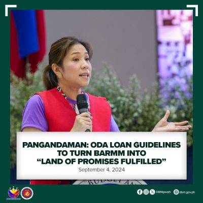 Pangandaman: ODA loan guidelines to turn BARMM into “land of promises fulfilled” - dbm.gov.ph - Philippines - region Bangsamoro